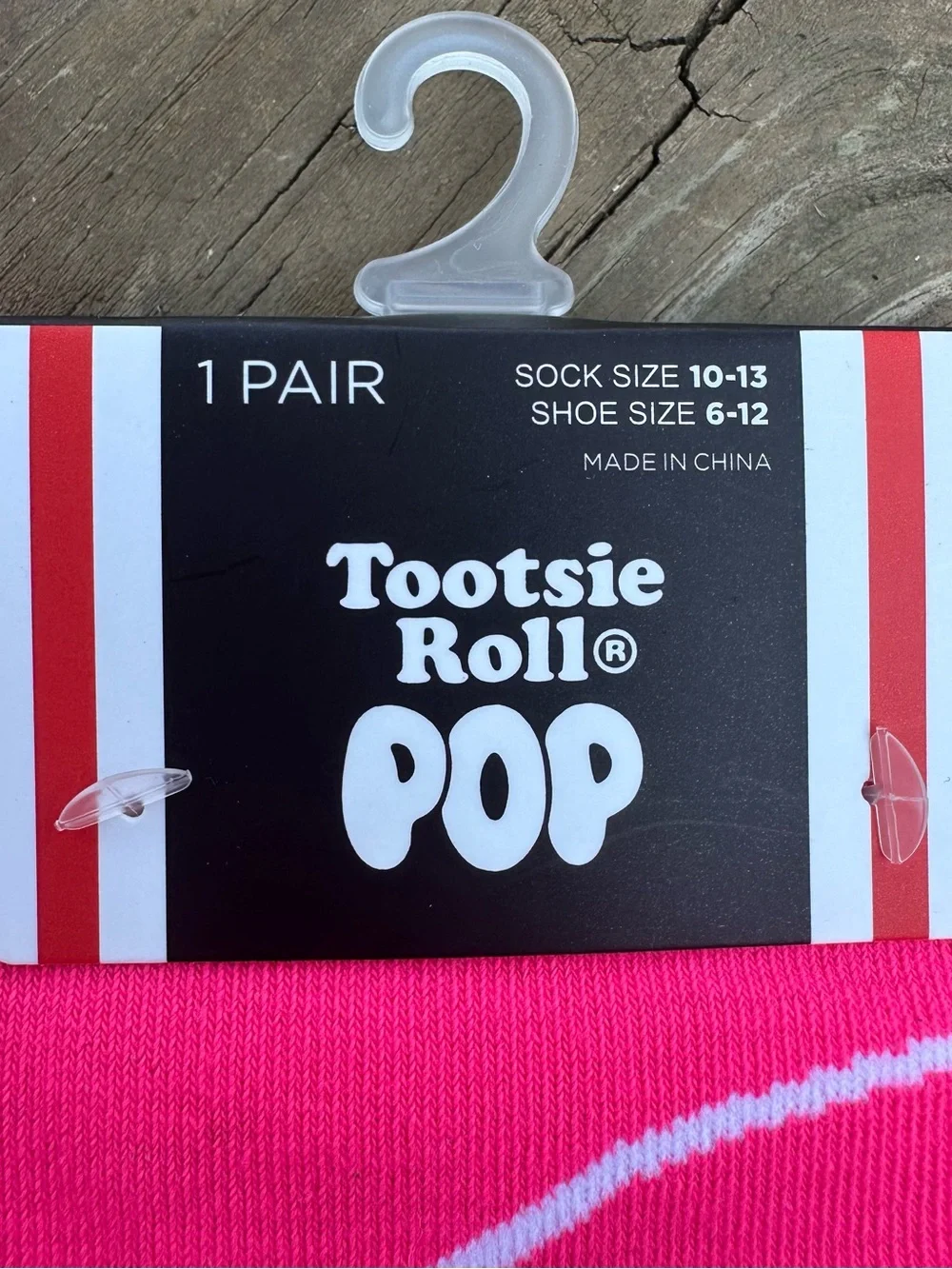 Tootsie Pop Hot Pink Crew Socks - Unisex 6-12